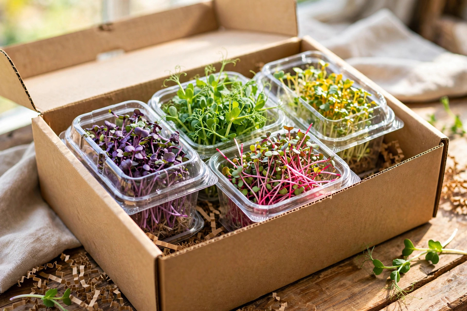 Weekly Harvest Box microgreens
